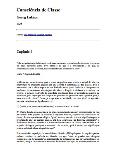 Consciência de Classe