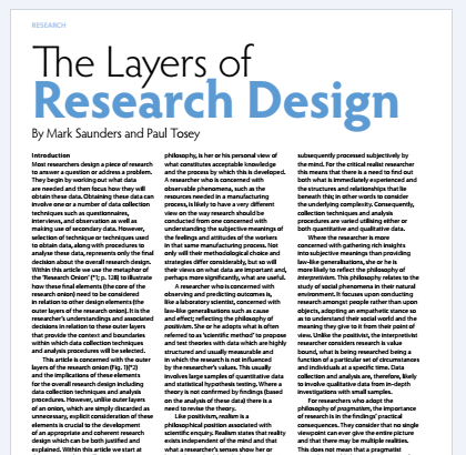The Layers of Research Design