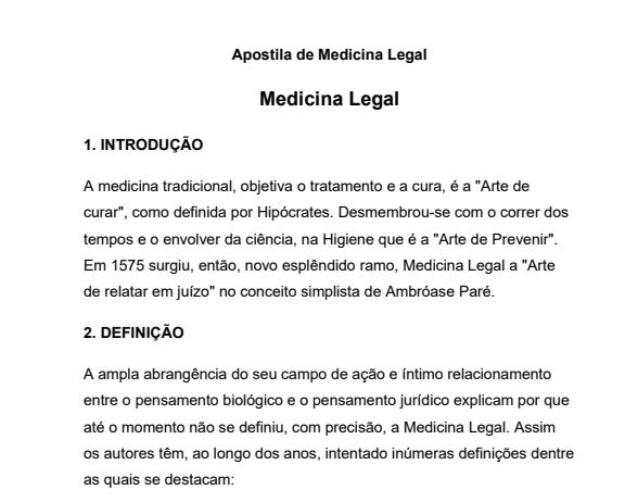Apostila de Medicina Legal