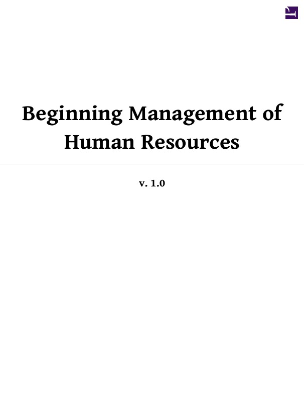 Beginning Management of Human Resources