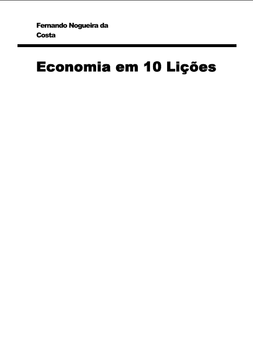 Economia em 10 Lições
